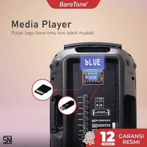 baretone max12mhwr / max 12 mhwr 12 inch - speaker portable bluetooth-1