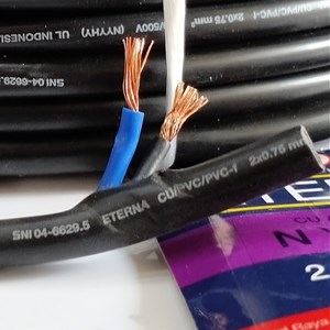 kabel listrik nyyhy 2x0,75 serabut jembo