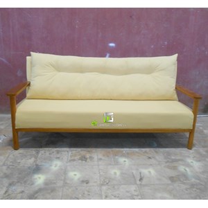 sofa koji yellow minimalis kerajinan kayu-1