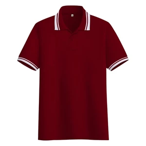 polo shirt strip putih-4