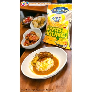 kemasan plastik color printing untuk beras jagung 5kg