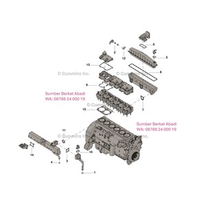 cummins 4024945 upper gasket set 3099122 top gasket set - nta855