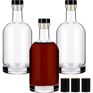 botol 750ml dengan tutup aluminium screw dan shrink cover