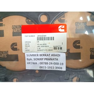 cummins 4933210 cylinder head gasket 4928828 3976495 - qsc-3