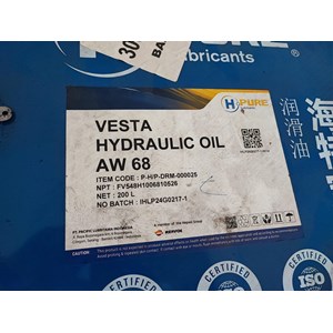 hpure oli hidrolik vg68/aw68