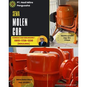 sewa concrete mixer molen cor 50-500 liter kota banjar 0851-1726-1230-1