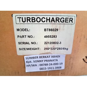 turbocharger 4040574 4936513 4955283 model he221w bt86029 he-221w-6