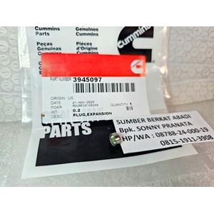 cummins 3945097 expansion plug - isc isl-3