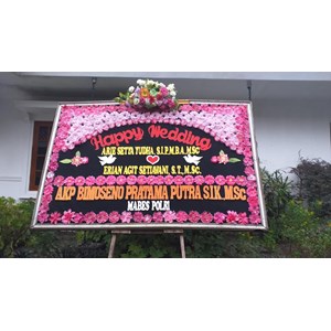 tempat sewa karangan bunga papan murah di jogja ucapan anniversary