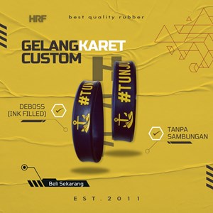 gelang karet deboss inkfilled custom design | aksesories promosi