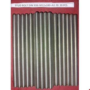 sparepart stud bolt baut tanam atau baut ulir mesin