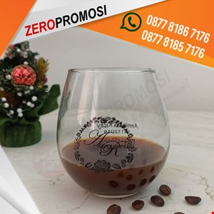 sedia aneka souvenir gelas kaca - mug promosi custom logo-1