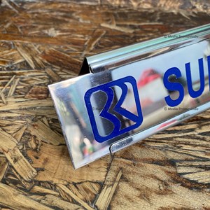papan nama meja / name desk stainless etching
