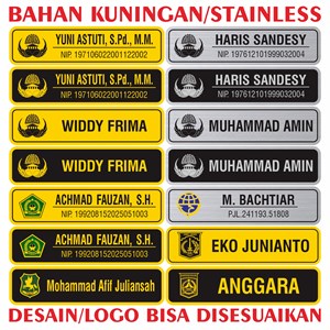 papan nama dada/name tag instansi pns asn korpri pemkot pemkab magnet-7