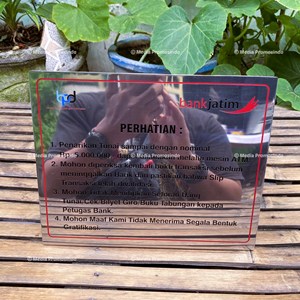 papan nama pengumuman bentuk l 25 x 20 cm bank jatim-1
