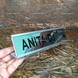 papan nama meja/name desk bpjamsostek 1 plat 2 sisi berholder aluminiu-2