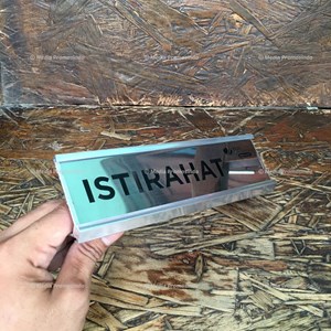 papan nama meja/name desk bpjamsostek 1 plat 2 sisi berholder aluminiu-1