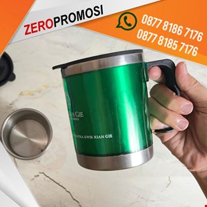 mug stainless gagang co-315 custom logo untuk souvenir premium