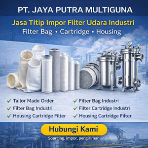 titip impor filter udara industri filter bag catridge housing