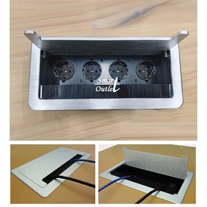 stop kontak meja - colokan soket model manual flip-up cover ds-241