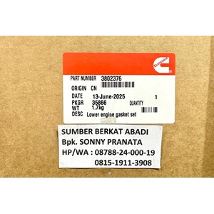 cummins 3802376 lower engine gasket set 3802267 3802029 4bt 6bt b seri