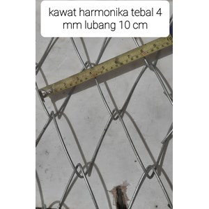 kawat harmonika galvanis tebal 4 mm lubang 10 cm