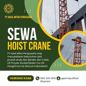 sewa hoist crane kota kendari 1-5 ton proyek infrastruktur