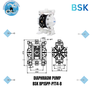 diaphragm pump bsk bp15pp-ptt4-b | pompa vakum diafragma-1