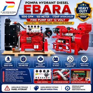 diesel fire hydrant pump ebara 1000gpm 100m pompa hidran heavy duty