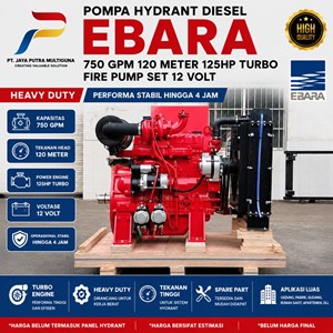 diesel fire hydrant pump ebara 750gpm 120meter pompa hidran heavy duty