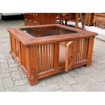 LG 22. Coffee Table Rustic J Teak - Meja Tamu Rustic Jeruji