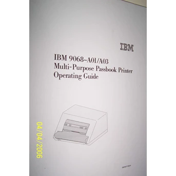 MANUAL BOOK PASSBOOK IBM 9068 A03
