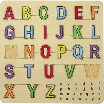 Puzzle ABC Huruf Tegak