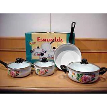 7 PCS ENAMEL COOKWARE SET