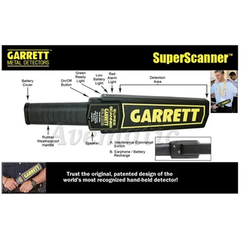 Great Sale : Garrett Super Scanner Handhelds dapat Bonus adaptor charger dan battery recharger