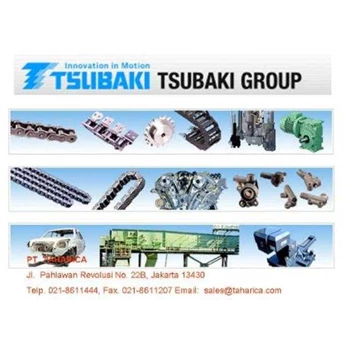 TSUBAKI: Timing Belts & Pulleys; Timing Belt, Timing Pulley. Accessory: Belt Tension Meter. Shaft Coupling / Locking: Shaft Coupling; Flexible Coupling, Rigid Coupling. Locking; Keyless ( Friction type) Locking Device. Reducer / Variable speed drive.