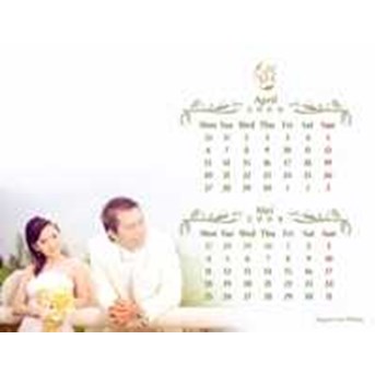 Kartu Undangan Pernikahan Bentuk Kalender 8.3