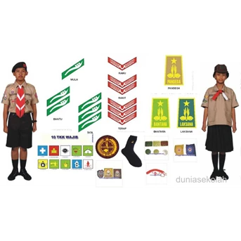 SERAGAM ATRIBUT/ ASSESORIS SEKOLAH DAN PRAMUKA
