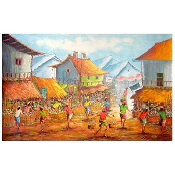 Lukisan Pasar Desa ( A)