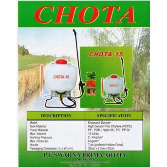 Knapsack Sprayer 15 Ltr CHOTA