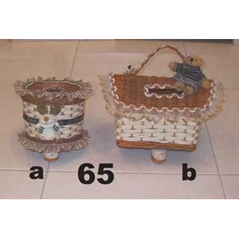Keranjang Tissue bulat dan segi panjang
