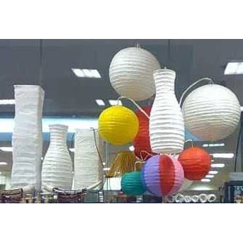 Lampion kotak kertas / kain, bunder dll