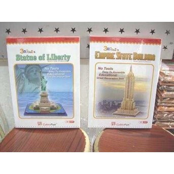 3D Statue of Liberty & Empire State Building