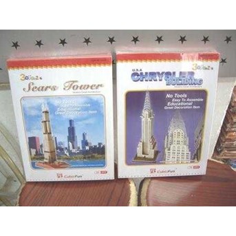 3D Puzzle Sears Tower & Chrysler Building