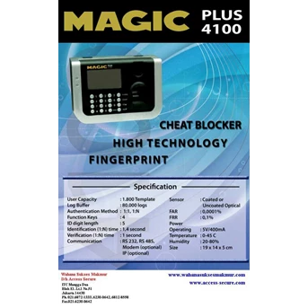 Fingerprint Magic 4100 Plus With TCP/ IP
