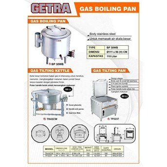 GETRA GAS BOILING TILTING PAN