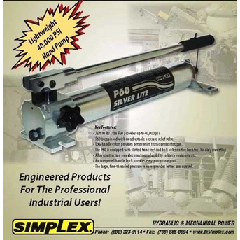 P-60 high pressure hand pump