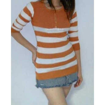 Rajut Coklat garis garis
