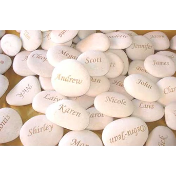 Engraved River Stone