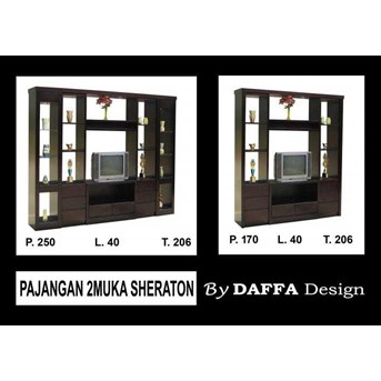 Lemari Pajang 2 Muka Sheraton